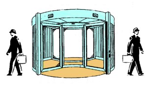 puerta giratoria