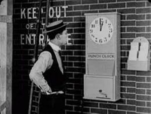 Buster Keaton fichando