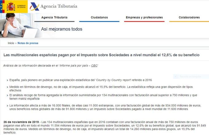 AEAT-country by country
