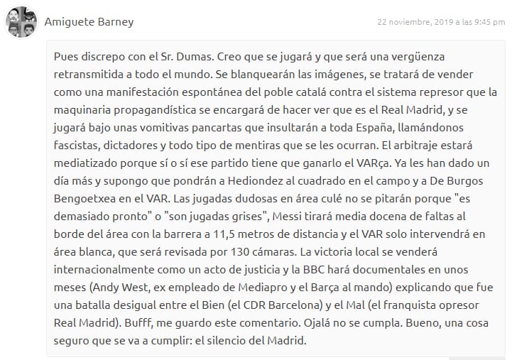 Comentario La Galerna