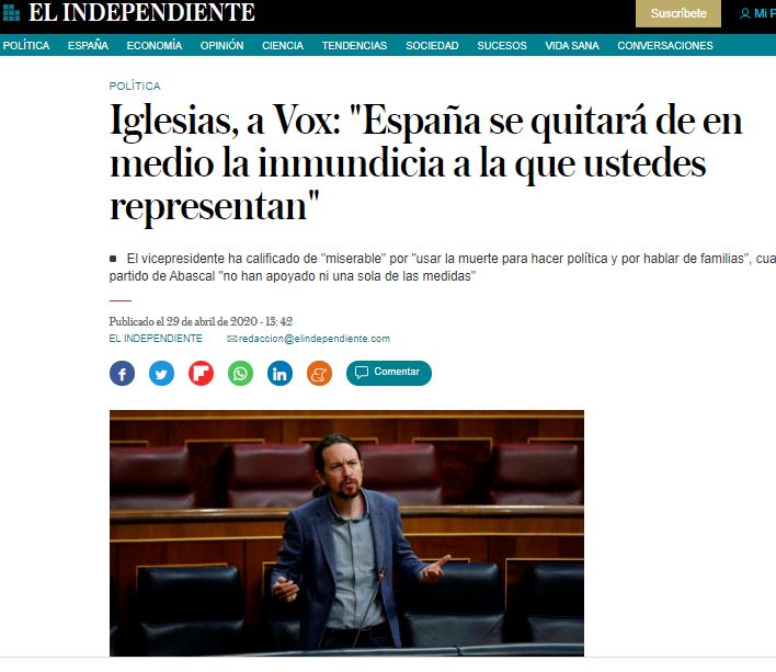 Iglesias odio inmundicia