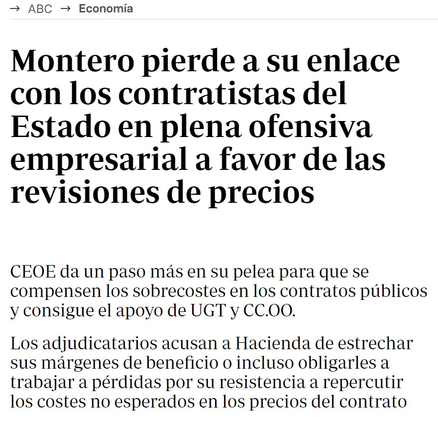 La subida del SMI y las revisiones de precios en los contratos públicos ...
